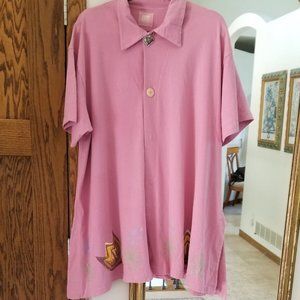 Bluefish Clothing Set, Top and Pant in XL - Hand painted